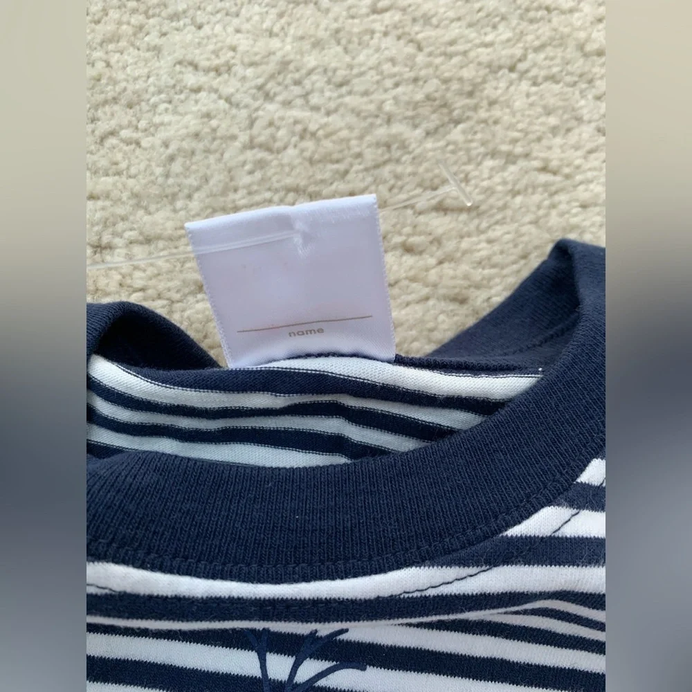 Hanna Andersson Size 110, 5, Frozen Olaf Striped Long Sleeve Graphic Tee Shirt